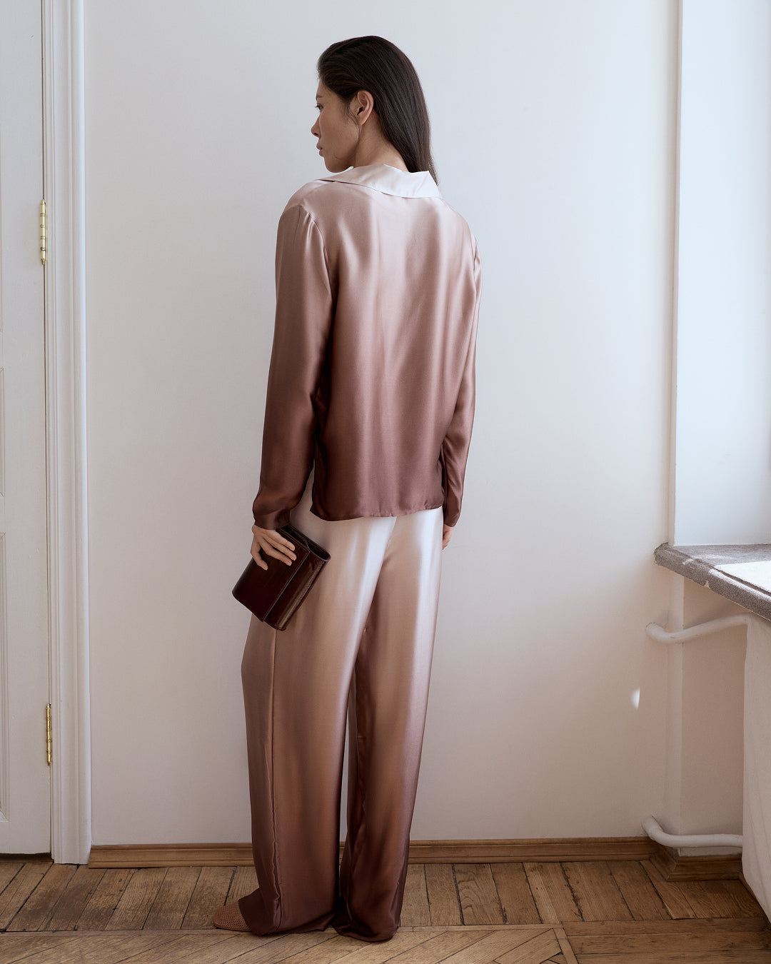 Mocha Fade Silk Shirt