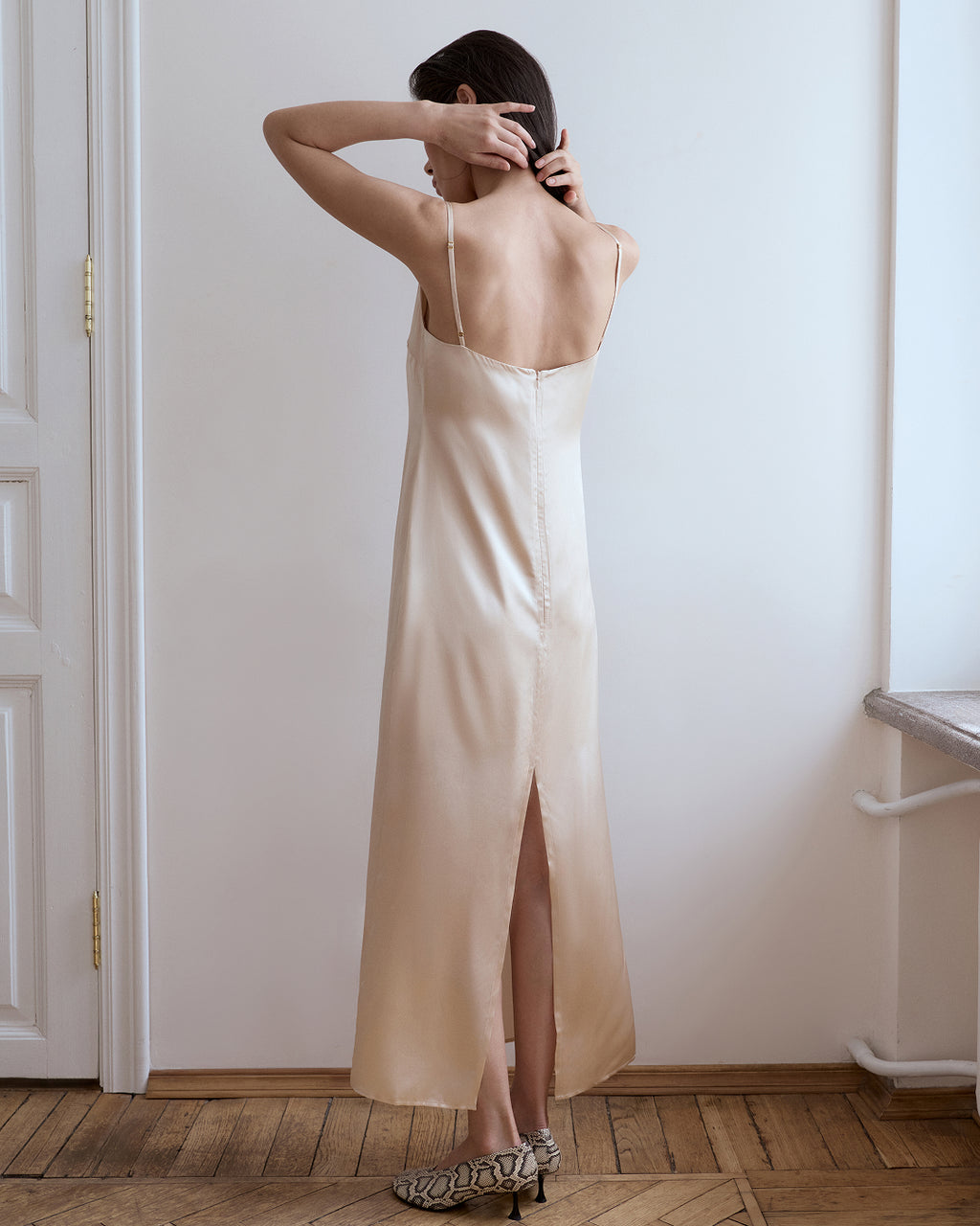 Ivory Silk Slip Dress