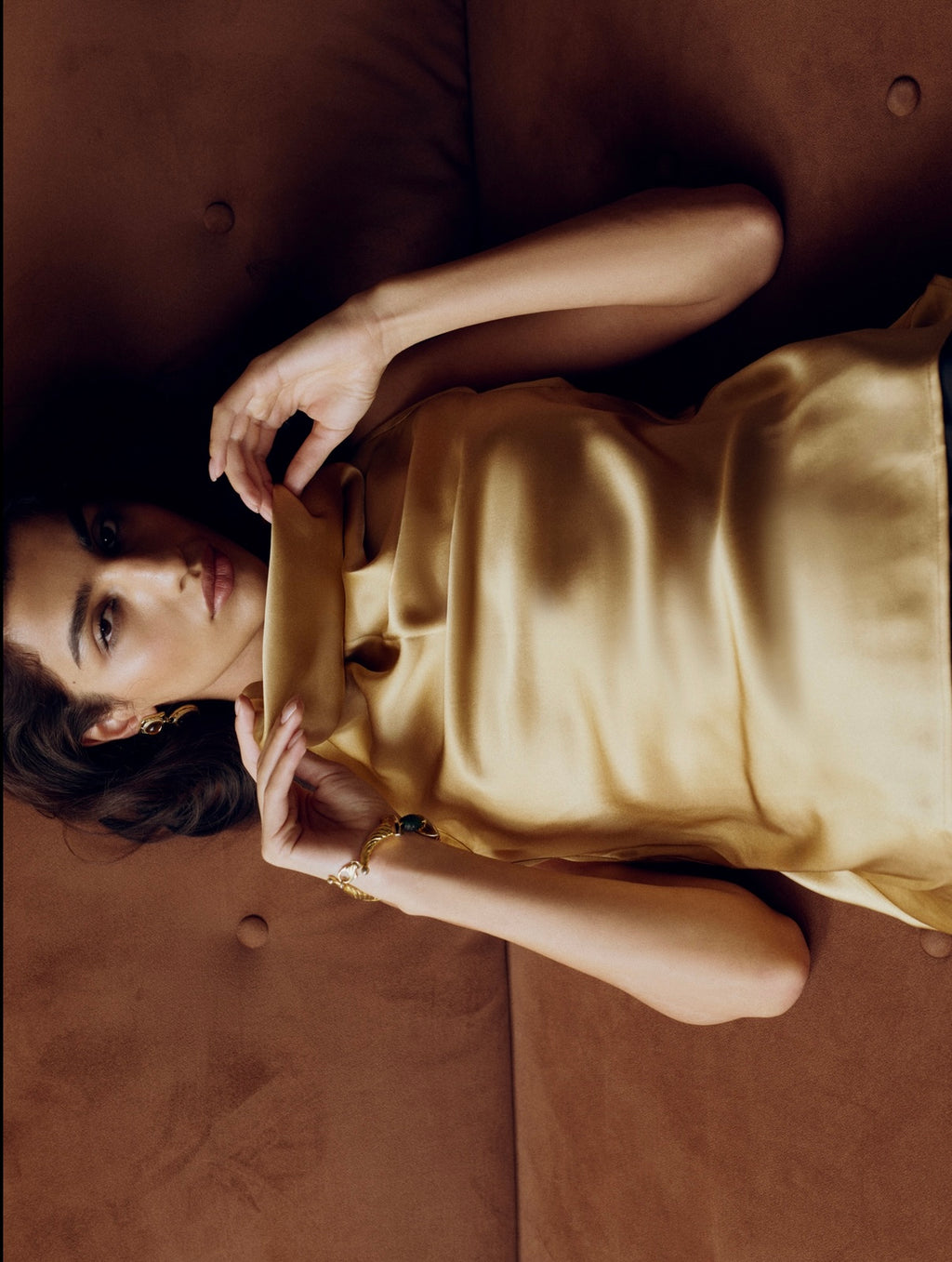 Golden Aura Cowl Top